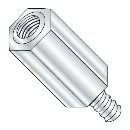 Newport Fasteners Hex Standoff, #4-40 Thrd Sz, Aluminum Plain, 3/16" Hex W, 1000 PK 795084